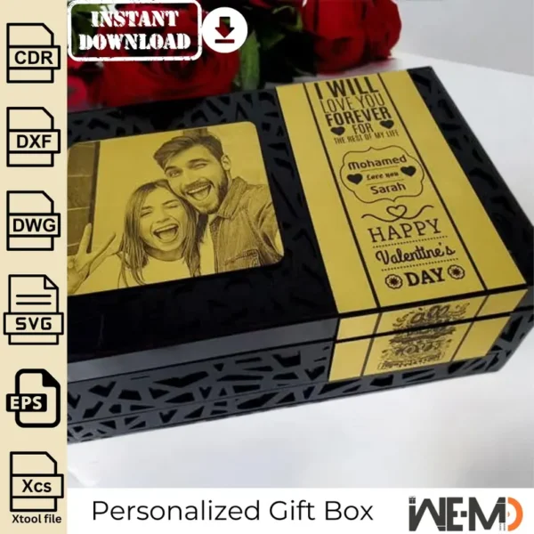 Caja De Regalo Para Chocolate Aniversarios Cumpleanos San Valentin Creativo Digital